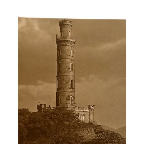 Antique Postcard Ephemera Early 1900s RPPC Scotland Judges LTD Nelson Monument - Picture 1 of 6